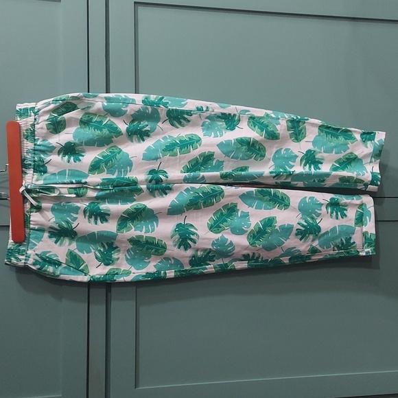 JCrew palm-print draw string pant - Picture 1 of 4